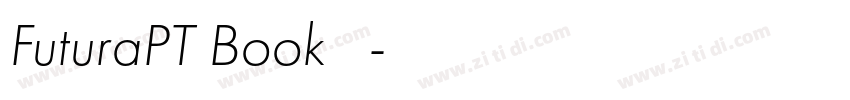 FuturaPT Book 常规字体转换
